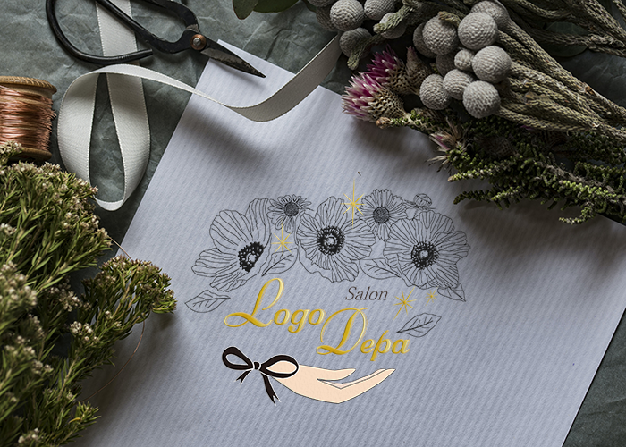 サロン開業に品のある華やかなロゴ サロン 個人開業通販 ロゴデパ サロン開業に品のある華やかなロゴ サロン 個人開業通販 ロゴデパ